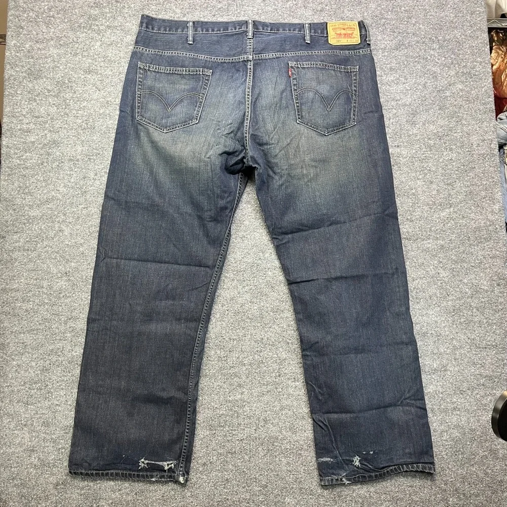 Levi's 569 Loose Straight‎ Jeans Men's Blue Denim High Rise Zip Fly - 43X32